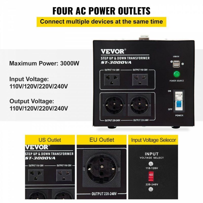 Batteries & Chargers & Accessories | Step Up Down Transformer Voltage Converter 3000W 240V-110V 110V-240V US-UK Batteries & Chargers & Accessories Batteries & Chargers & Accessories