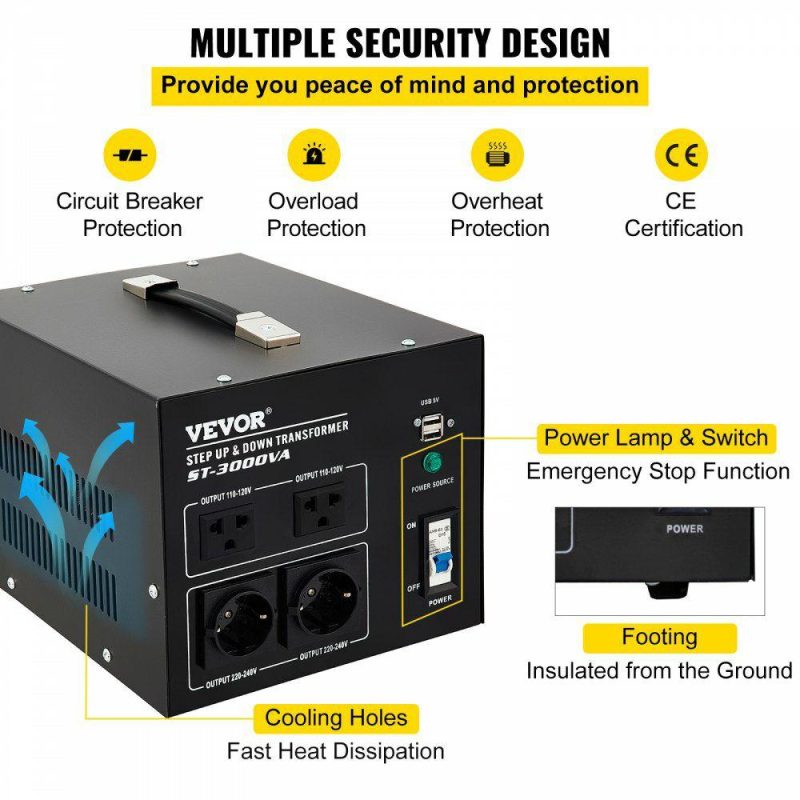 Batteries & Chargers & Accessories | Step Up Down Transformer Voltage Converter 3000W 240V-110V 110V-240V US-UK Batteries & Chargers & Accessories Batteries & Chargers & Accessories