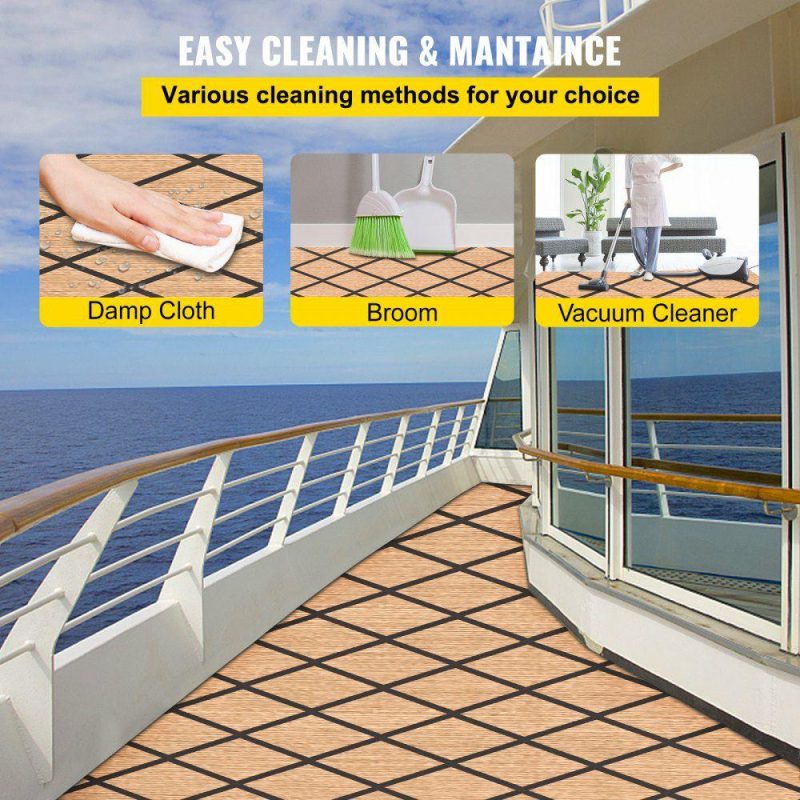 Decking & Fencing | 75″ x 27″ EVA Foam Marine Boat Flooring Teak Decking Sheet Pad Brown Decking & Fencing Brown