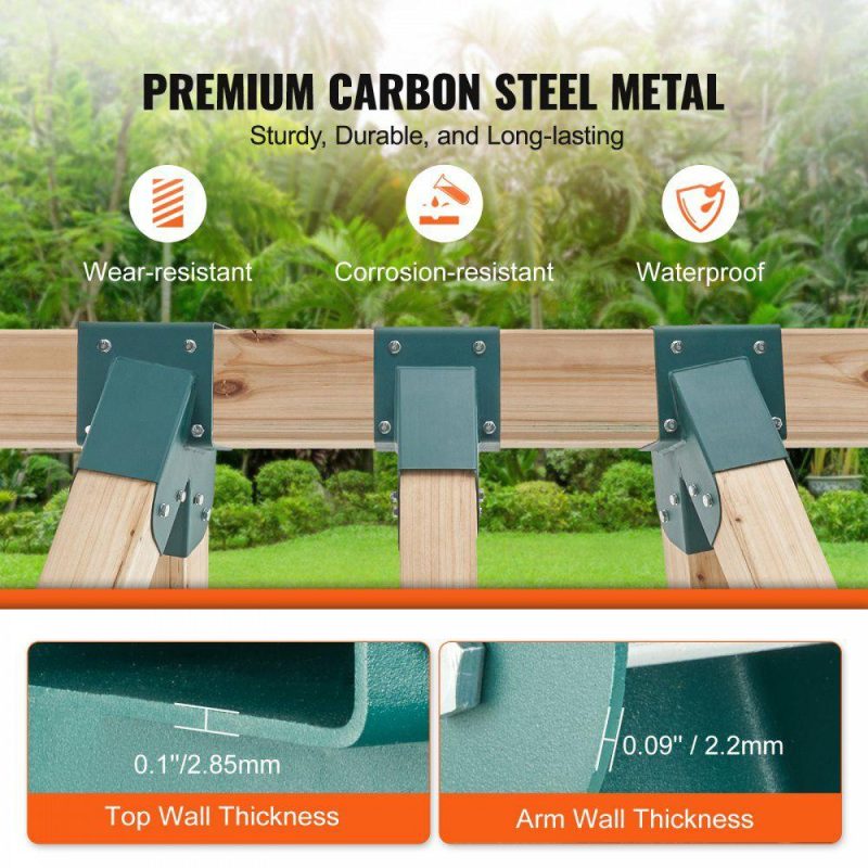 Decking & Fencing | A-Frame Middle Swing Set Brackets, Heavy Duty Carbon Steel Swing Set Hardware with Mounting Hardware, DIY Swing Set Bracket Swing Set Kit for 4×4 Legs & 4×6 Beam, Green (3 Pcs) Decking & Fencing Decking & Fencing