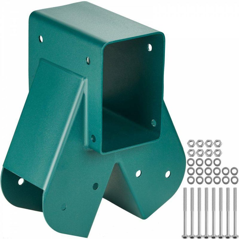 Decking & Fencing | A-Frame Middle Swing Set Brackets, Heavy Duty Carbon Steel Swing Set Hardware with Mounting Hardware, DIY Swing Set Bracket Swing Set Kit for 4×4 Legs & 4×6 Beam, Green Decking & Fencing Decking & Fencing