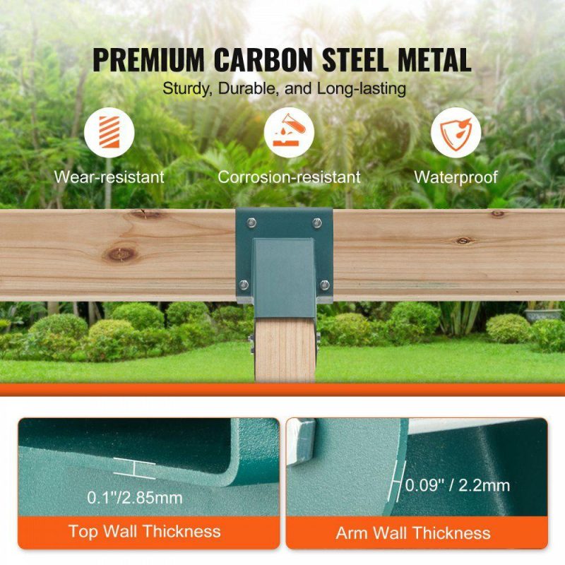 Decking & Fencing | A-Frame Middle Swing Set Brackets, Heavy Duty Carbon Steel Swing Set Hardware with Mounting Hardware, DIY Swing Set Bracket Swing Set Kit for 4×4 Legs & 4×6 Beam, Green Decking & Fencing Decking & Fencing