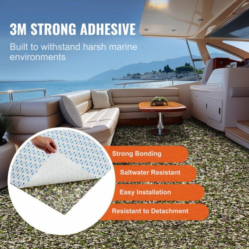 Decking & Fencing | Boat Flooring, EVA Foam Boat Decking 94.5″ x 35.4″, Non-Slip Self-Adhesive Flooring, 23.2 sq.ft Marine Carpet for Boats, Yacht, Pontoon, Kayak Decking Camouflage Decking & Fencing Camouflage