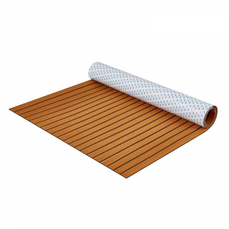 Decking & Fencing | Boat Flooring, EVA Foam Boat Decking 94.5″ x 46″, Non-Slip Self-Adhesive Flooring, 29.9 sq.ft Marine Carpet for Boats, Yacht, Pontoon, Kayak Decking Brown + Black Decking & Fencing Brown + Black