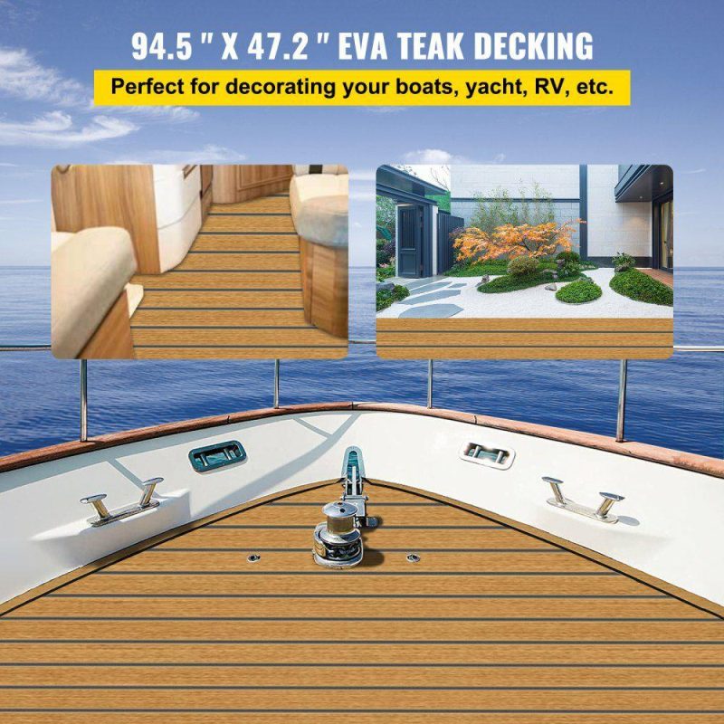 Decking & Fencing | Deluxe Eva Foam Boat Marine Flooring Mat Faux Teak Decking Yacht Car Sheet Pad Imitation Wood Decking & Fencing Decking & Fencing