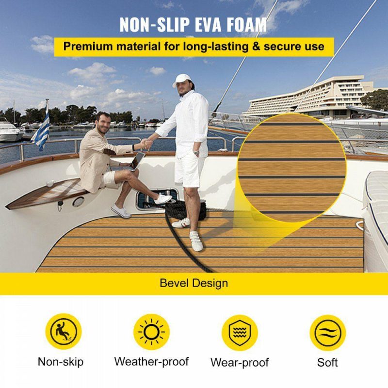 Decking & Fencing | Deluxe Eva Foam Boat Marine Flooring Mat Faux Teak Decking Yacht Car Sheet Pad Imitation Wood Decking & Fencing Decking & Fencing