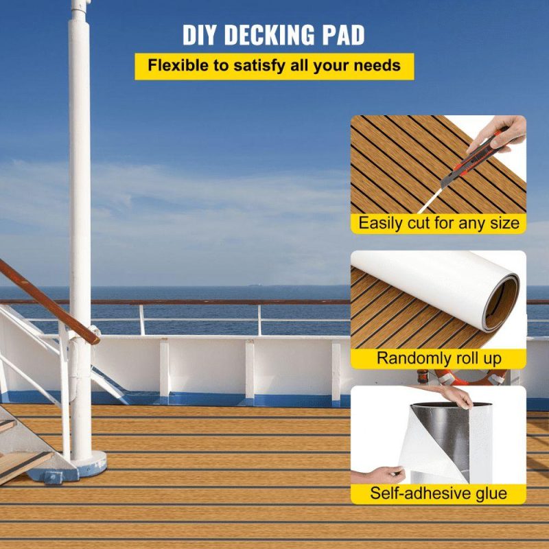 Decking & Fencing | Deluxe Eva Foam Boat Marine Flooring Mat Faux Teak Decking Yacht Car Sheet Pad Imitation Wood Decking & Fencing Decking & Fencing