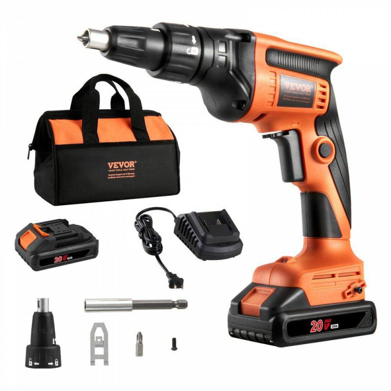 Demolition Tools & Equipment | Drywall Screw Gun, 20V Max Drywall Screwgun, 4200RPM Brushless Cordless Drywall Gun Kit with 2 Battery Packs, Charger, Belt Clip, and Tool Bag, Forward and Reverse Adjustable, Built-in LED Light Demolition Tools & Equipment Demolition Tools & Equipment