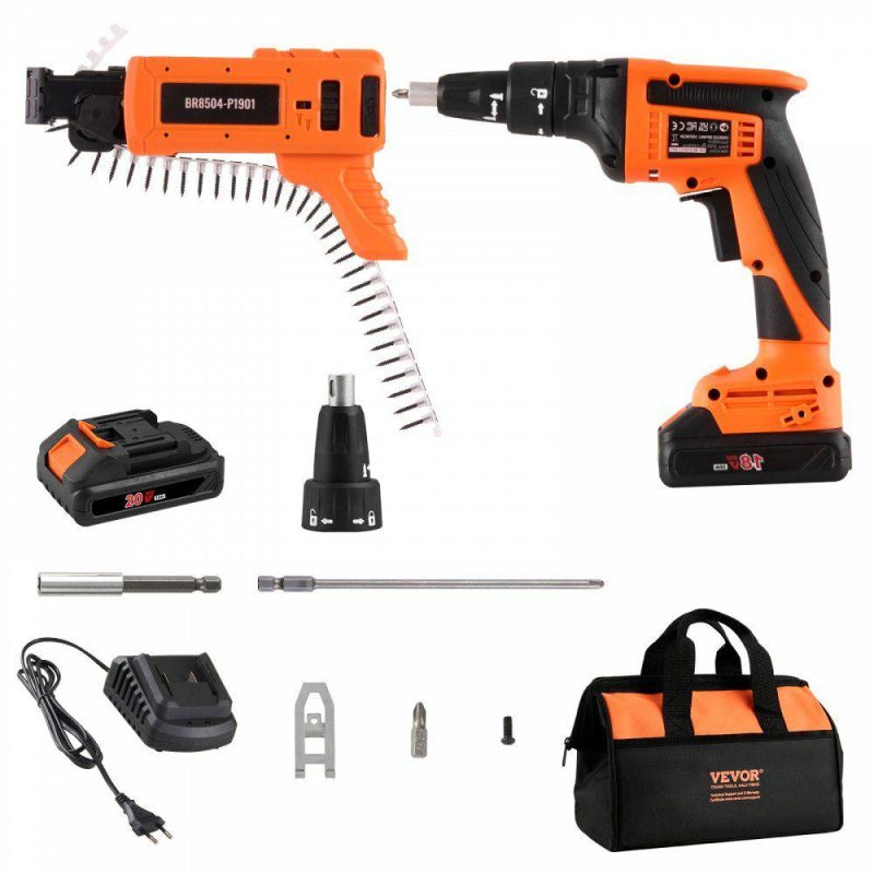 Demolition Tools & Equipment | Drywall Screw Gun Auto-Feed, 20V Max Collated Drywall Screwgun, 4200RPM Brushless Cordless Drywall Gun Kit with 2 Battery Packs, Charger, Belt Clip, Tool Bag, Screw Length and Depth Adjustable Demolition Tools & Equipment Demolition Tools & Equipment