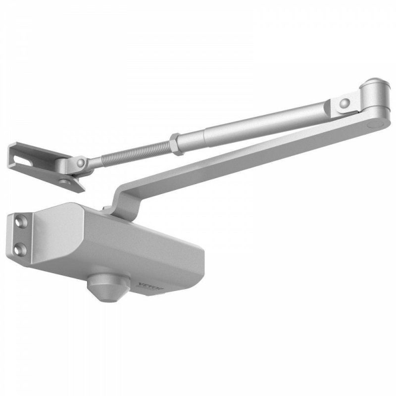 Door Hardware & Locks | Door Closer, Automatic Door Closer Commercial or Residential Use for Door Weights 100 Lbs, Adjustable Size Hydraulic Buffer Door Closers Heavy Duty Cast Aluminum Body, Easy Install, Silver Silver Door Hardware & Locks Door Hardware & Locks