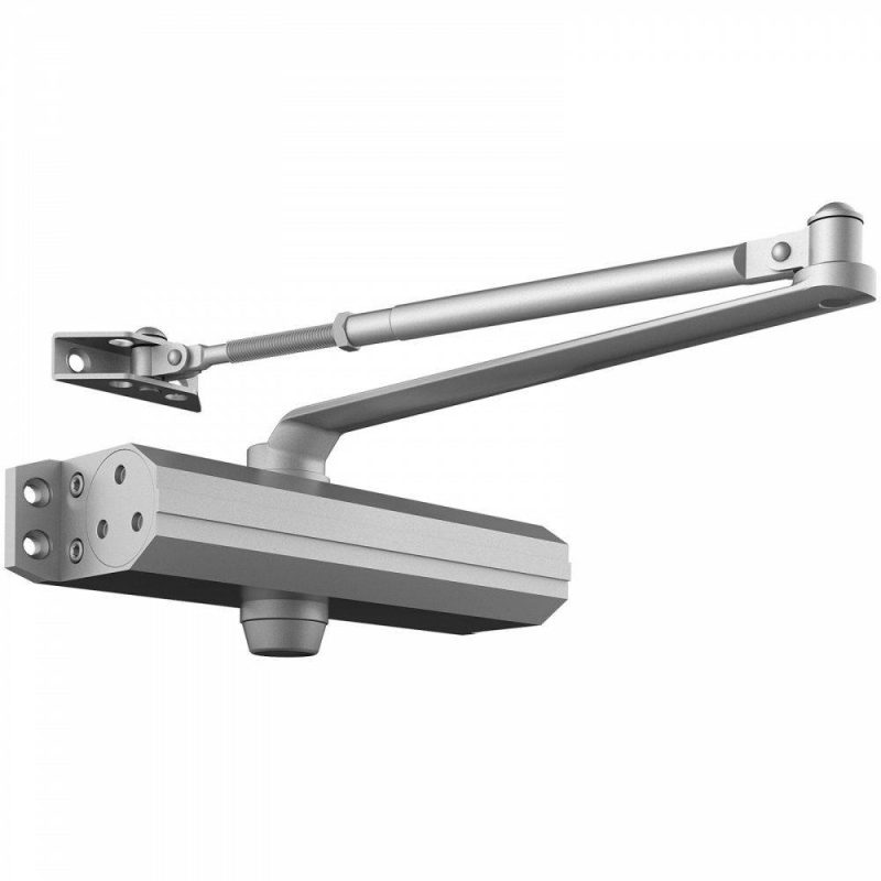 Door Hardware & Locks | Door Closer, Automatic Door Closer Commercial or Residential Use for Door Weights 265 Lbs, Adjustable Size Hydraulic Buffer Door Closers Heavy Duty Cast Aluminum Body, Easy Install, Silver Silver Door Hardware & Locks Door Hardware & Locks