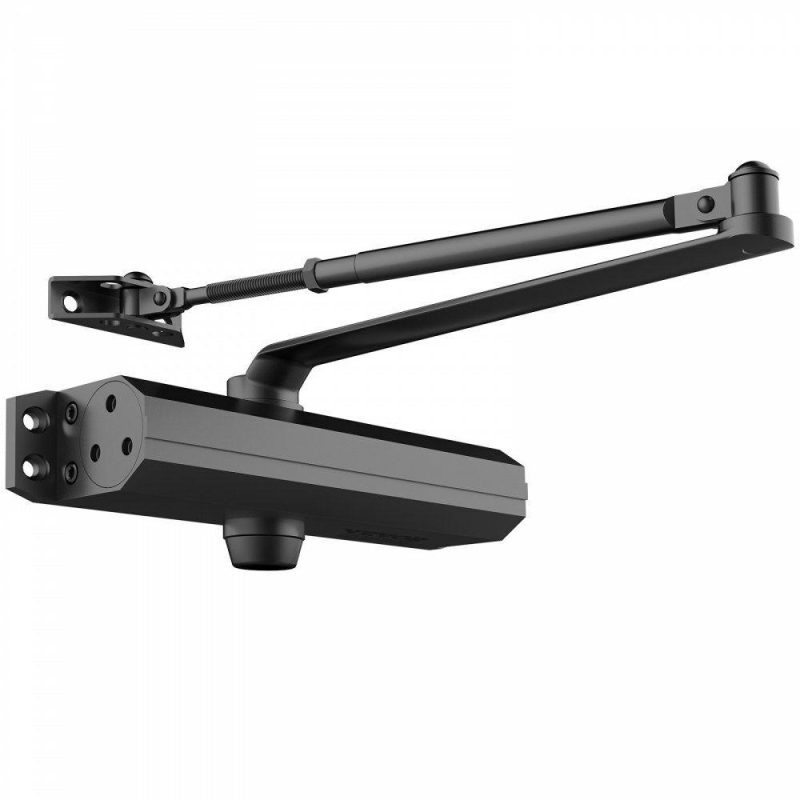 Door Hardware & Locks | Door Closer, Automatic Door Closer Commercial or Residential Use for Door Weights 265 Lbs, Adjustable Size Hydraulic Buffer Door Closers Heavy Duty Cast Aluminum Body, Easy Install, Black Black Door Hardware & Locks Black