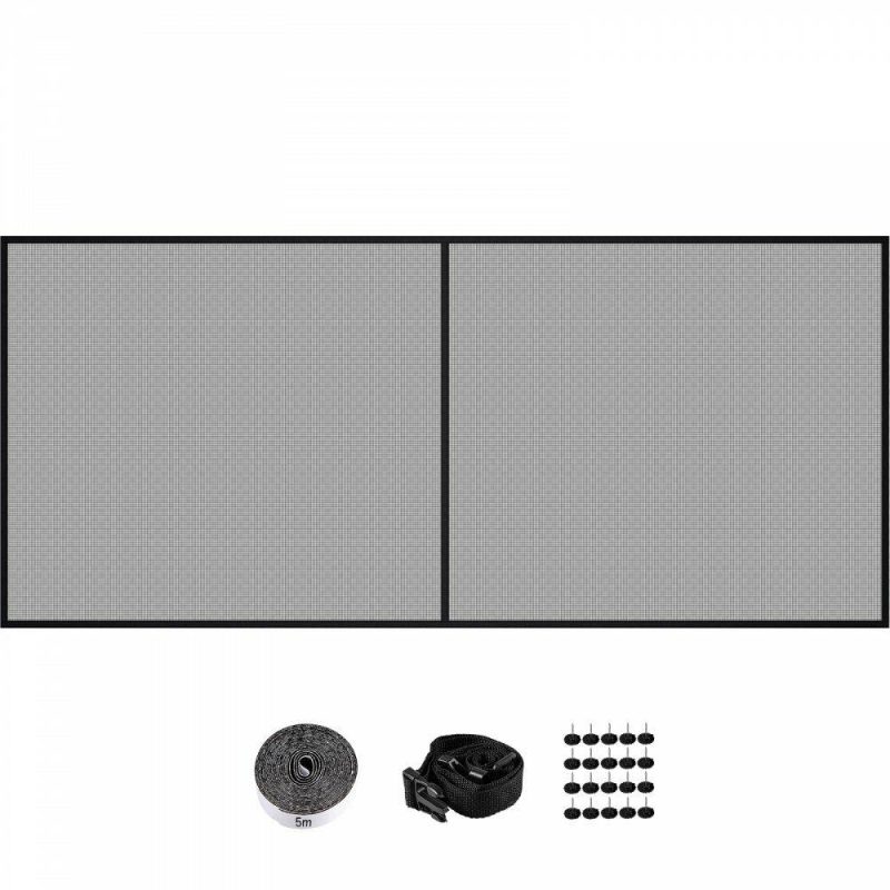 Door Hardware & Locks | Garage Door Screen, 16 x 7 ft for 2 Cars, 5.2 lbs Heavy-Duty Fiberglass Mesh for Quick Entry with Self Sealing Magnet and Weighted Bottom, Kids / Pets Friendly, Easy to Install and Retractable Door Hardware & Locks Door Hardware & Locks