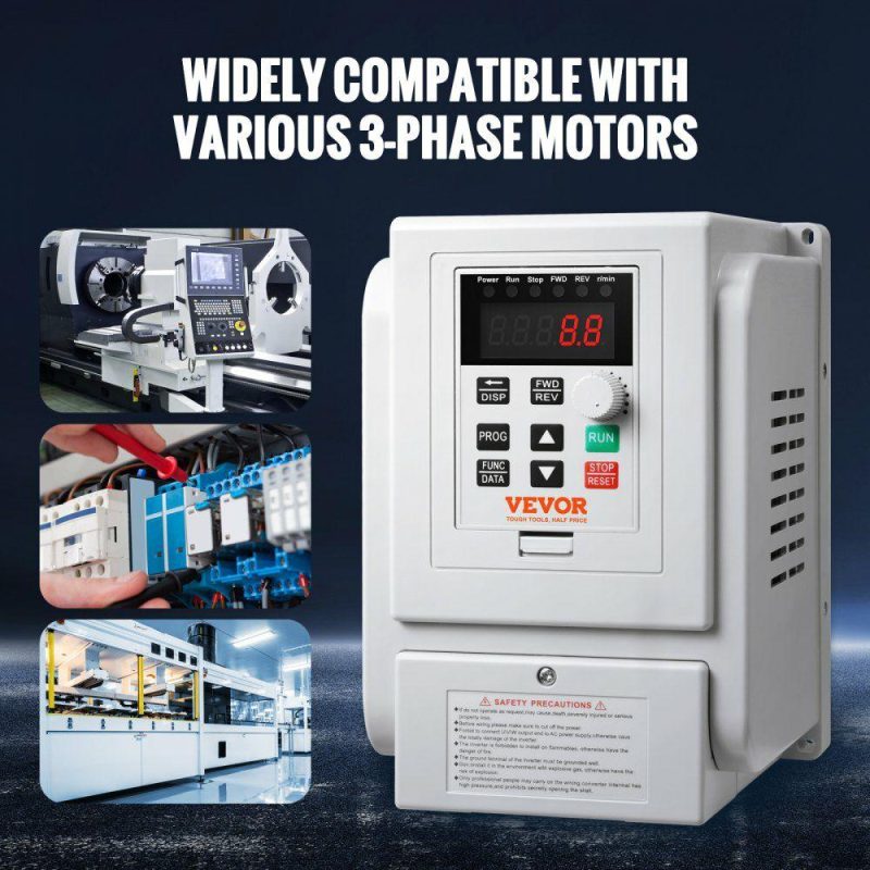 Electric Motors | VFD 2.2KW 10A 3HP Variable Frequency Drive for 3-Phase Motor Speed Control Electric Motors Electric Motors