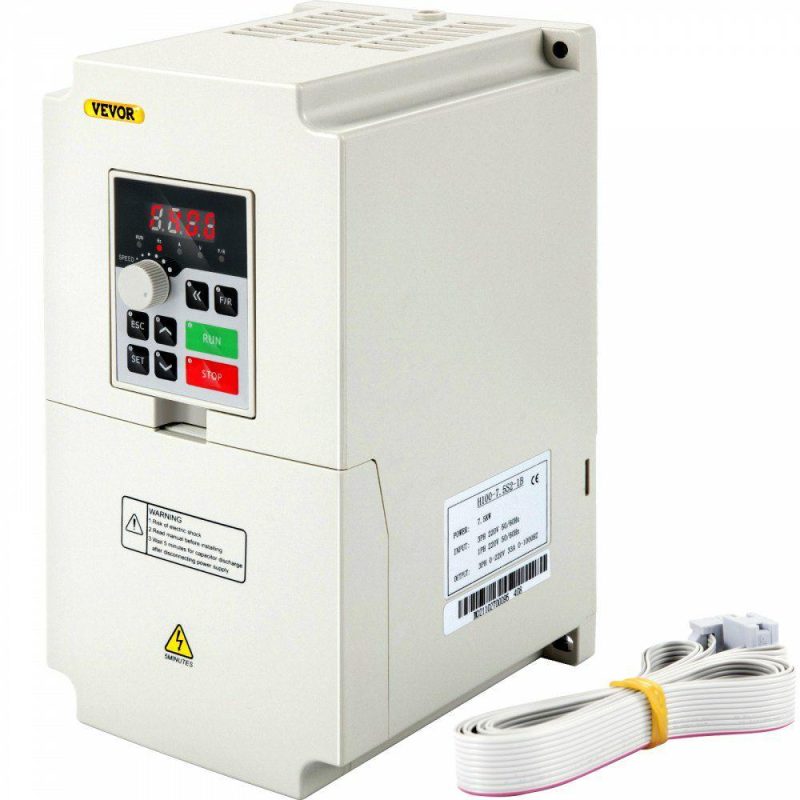 Electric Motors | VFD 7.5KW 220V 10HP, 1 or 3 Phase Input, 3 Phase Output Variable Frequency Drive, AC 33A 0~1000HZ CNC Motor Inverter Converter for Motor Speed (RS485) Electric Motors Electric Motors