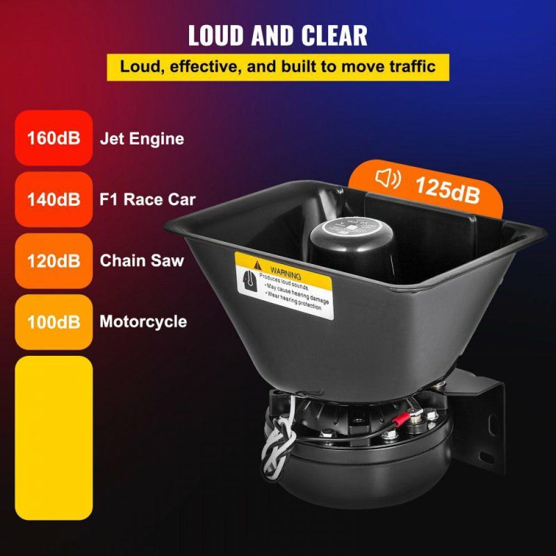 Electrical Tools | 200W Car Warning Alarm Vehicle 7 Sound Loud Warning Alarm Kit MIC System Emergency Fire Siren PA Speaker Electrical Electrical Tools