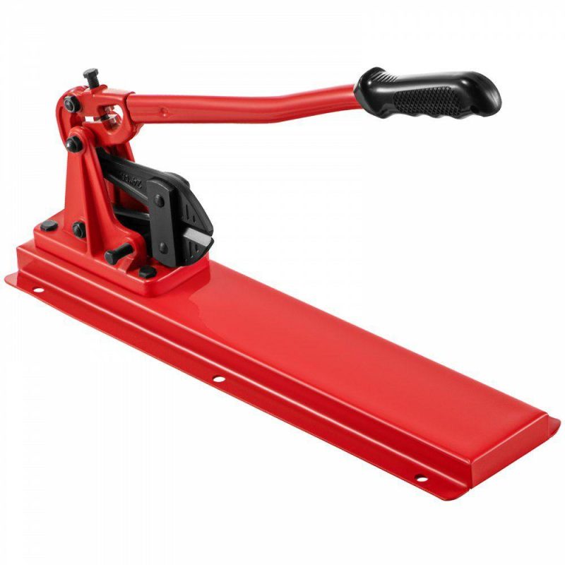 Electrical Tools | 24″ Bench Type Hand Swager, Cutting Capacity 3/8″ Bolt Cutter Bench Type, Hardness 35-45HRC Crimping Tool Bench Wire Rope Cable, Red Swaging Machine for Swaging and Cutting, Arm Bench Swager Electrical Electrical Tools