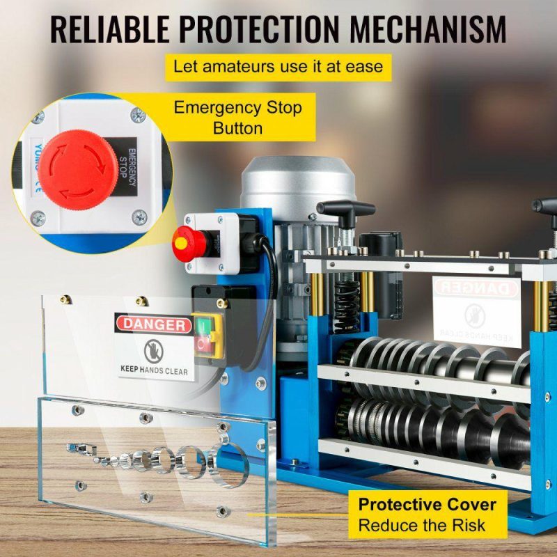 Electrical Tools | Cable Wire Stripping Machine 0.06 inch -1.5 inch,Portable Powered Wire Stripper Machine 11 Channels 10 Blades,Automatic Wire Stripping Tool 75ft/minute,for Recycling Copper Wire Electrical Electrical Tools