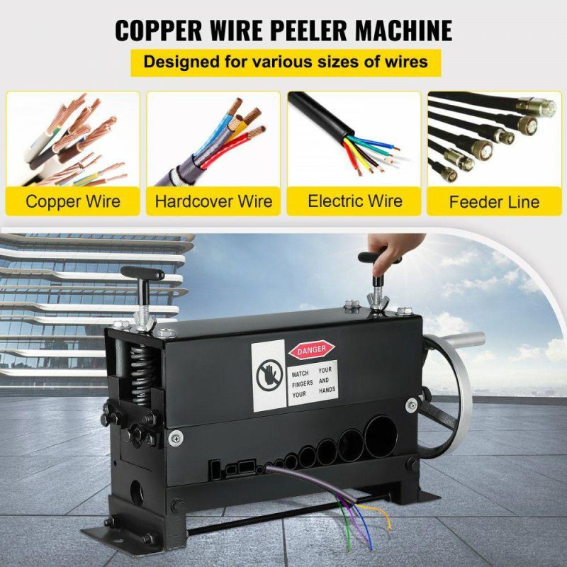 Electrical Tools | Cable Wire Stripping Machine Φ1.5mm~Φ20mm Wire Stripping Machine 10 Channels Wire Stripping Machine Tool Manual Hand Cranked Industrial Wire Stripping Recycle (10 Channels) Electrical Electrical Tools