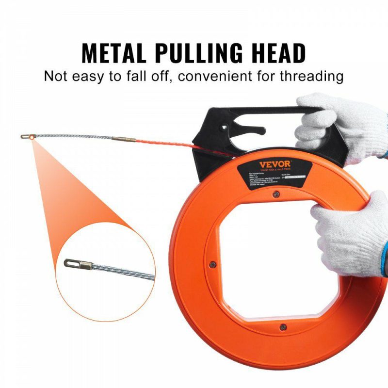 Electrical Tools | Fish Tape, 125-foot, 3/16-inch, PET Wire Puller with Optimized Housing and Handle, Easy-to-Use Cable Puller Tool, Flexible Wire Fishing Tools for Walls and Electrical Conduit, Non-Conductive Electrical Electrical Tools