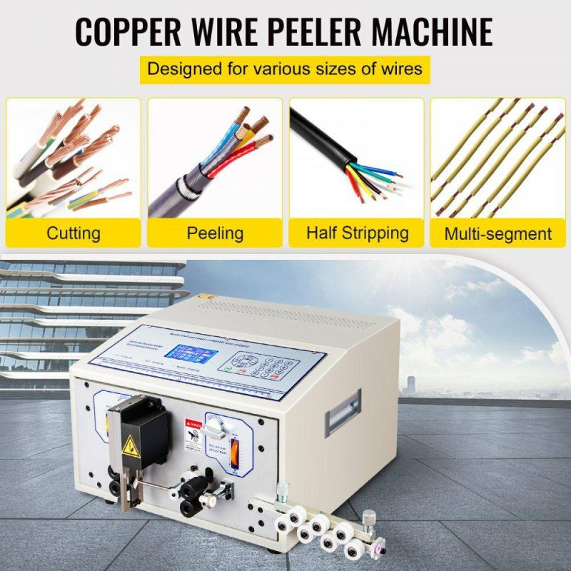 Electrical Tools | SWT508-SD Computer Wire Cutting Stripping Peeling Machine 0.1-4.5mm² Automatic Wire Cutter Stripper 1-9999 mm Cutting Length Wire Stripping Machine Electrical Electrical Tools