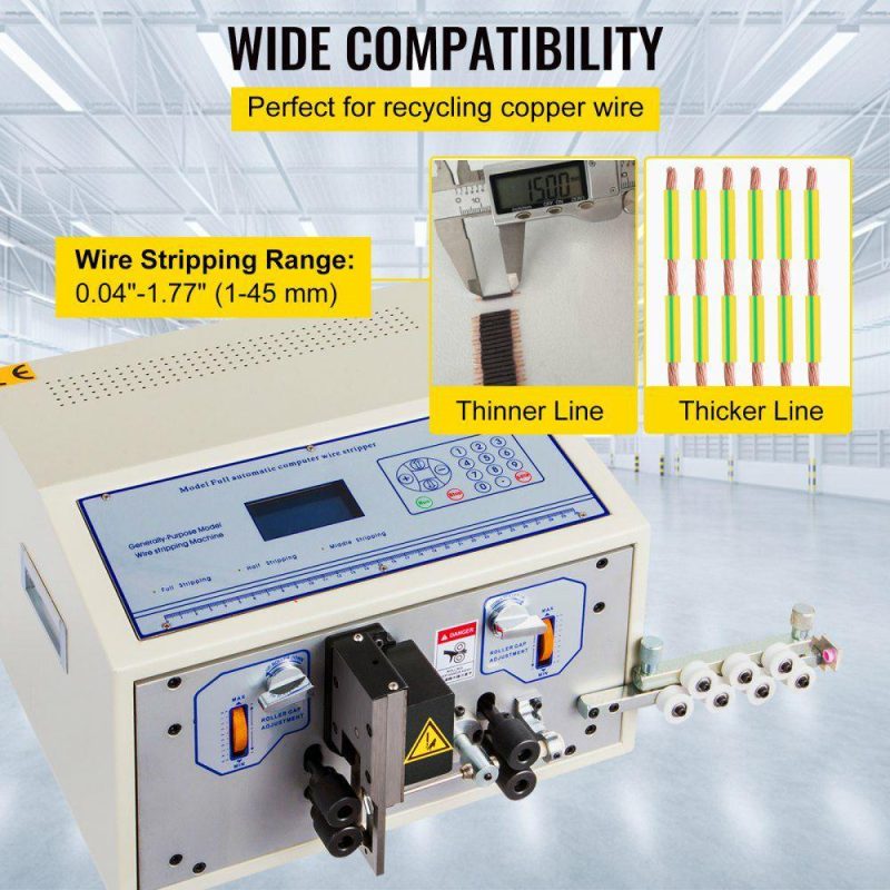 Electrical Tools | SWT508-SD Computer Wire Cutting Stripping Peeling Machine 0.1-4.5mm² Automatic Wire Cutter Stripper 1-9999 mm Cutting Length Wire Stripping Machine Electrical Electrical Tools