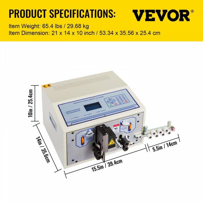 Electrical Tools | SWT508-SD Computer Wire Cutting Stripping Peeling Machine 0.1-4.5mm² Automatic Wire Cutter Stripper 1-9999 mm Cutting Length Wire Stripping Machine Electrical Electrical Tools