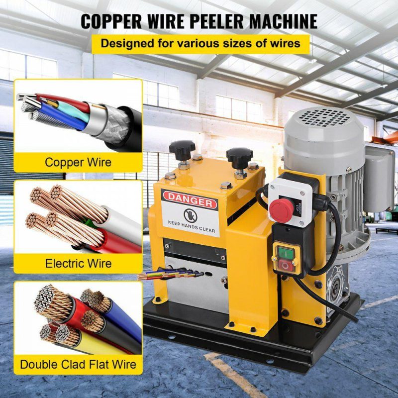 Electrical Tools | Wire Stripping Machine 0.079″- 0.79″ OD, Automatic Wire Stripping Machine 4 Cutting Channels & 1 Cutting Slot,Wire Stripping Tool 5-Blade, for Copper Recycling Electrical Electrical Tools