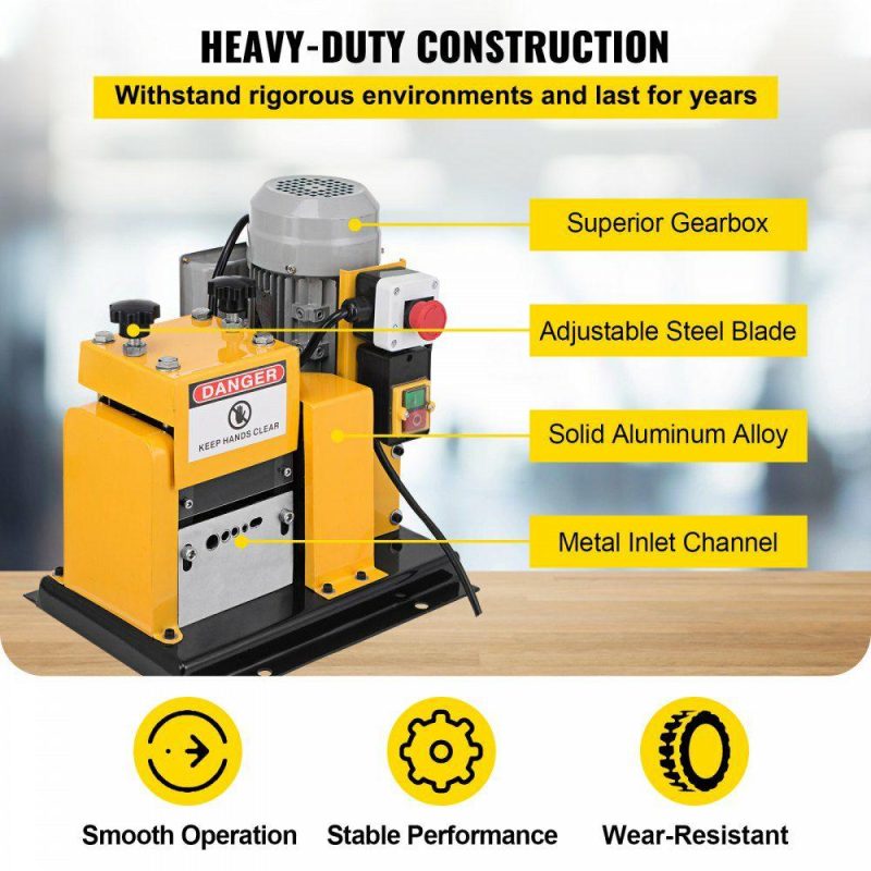 Electrical Tools | Wire Stripping Machine 0.079″- 0.79″ OD, Automatic Wire Stripping Machine 4 Cutting Channels & 1 Cutting Slot,Wire Stripping Tool 5-Blade, for Copper Recycling Electrical Electrical Tools