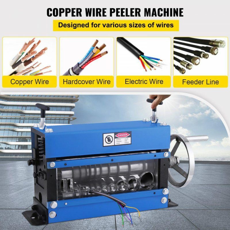 Electrical Tools | Wire Stripping Machine DA 0.06 inch -1.5 inch,Manual Wire Stripping Machine 11 Channels 10 Cutting Blades,Wire Stripper Machine Manual Hand Cranked,for Stripping Scrap Copper Wire Electrical Electrical Tools