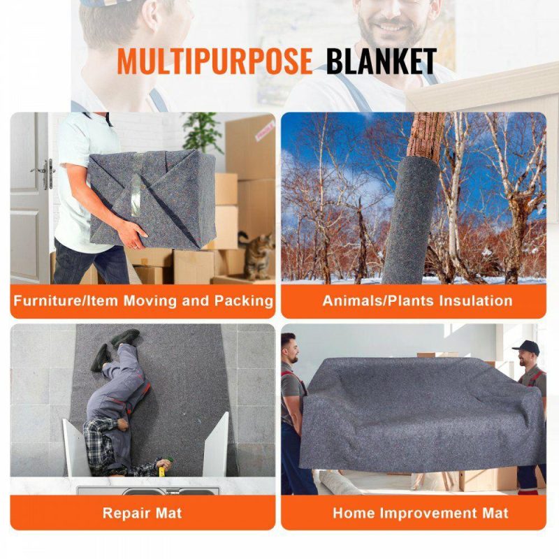 Furniture Hardware | Moving Blankets, 72″ x 54″, 21 lbs/dz Weight, 24 Packs, Professional Recycled Cotton Packing Blanket, Large Heavy Duty Shipping Mover Pads Perfect for Protecting Furniture, Floors, Appliances Furniture Hardware Furniture Hardware