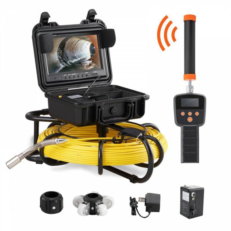 Inspection & Retrieving Tools | Sewer Camera Pipe Inspection Camera w/ 512hz Sonde 9in 720p Screen 300 ft Inspection & Retrieving Tools Inspection & Retrieving Tools