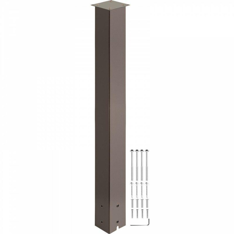 Mailboxes & Accessories | Mailbox Post, 43″ High Mailbox Stand, Bronze Powder-Coated Mail Box Post Kit, Q235 Steel Post Stand Surface Mount Post for Sidewalk and Street Curbside, Universal Mail Post for Outdoor Mailbox Bronze Hardware Bronze