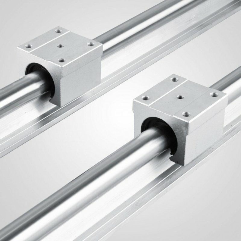 Motion Control | 2 Set SBR20-1200mm 20mm Fully Supported Linear Rail Shaft Rod With 4 SBR20UU + SBR16-2000mm Linear Slide Guide 16mm Shaft 2 Rail With 4SBR16UU Bearing Block CNC Hardware Motion Control