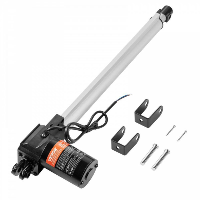 Motion Control | Linear Actuator 12V, 16 Inch Heavy Duty 1320lbs/6000N Linear Actuator, 0.19″/s Linear Motion Actuator with Mounting Bracket & IP44 Protection for Electric Door Industrial Machinery Vessels Cargo Hardware Motion Control