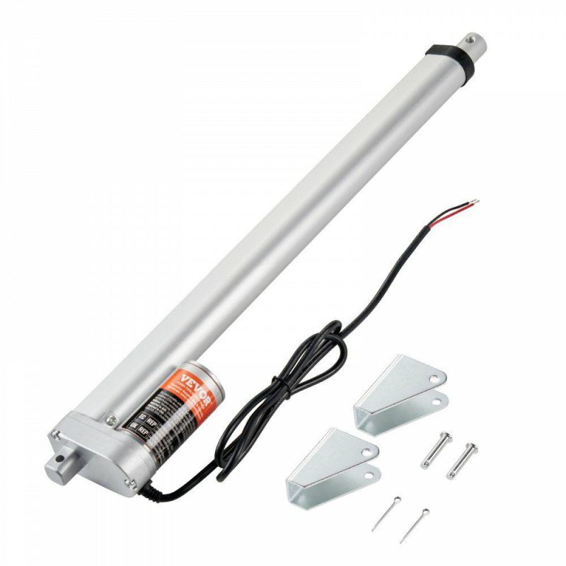 Motion Control | Linear Actuator 12V, 16 Inch High Load 330lbs/1500N Linear Actuator, 0.19″/s Linear Motion Actuator with Mounting Bracket and IP54 Protection Hardware Motion Control