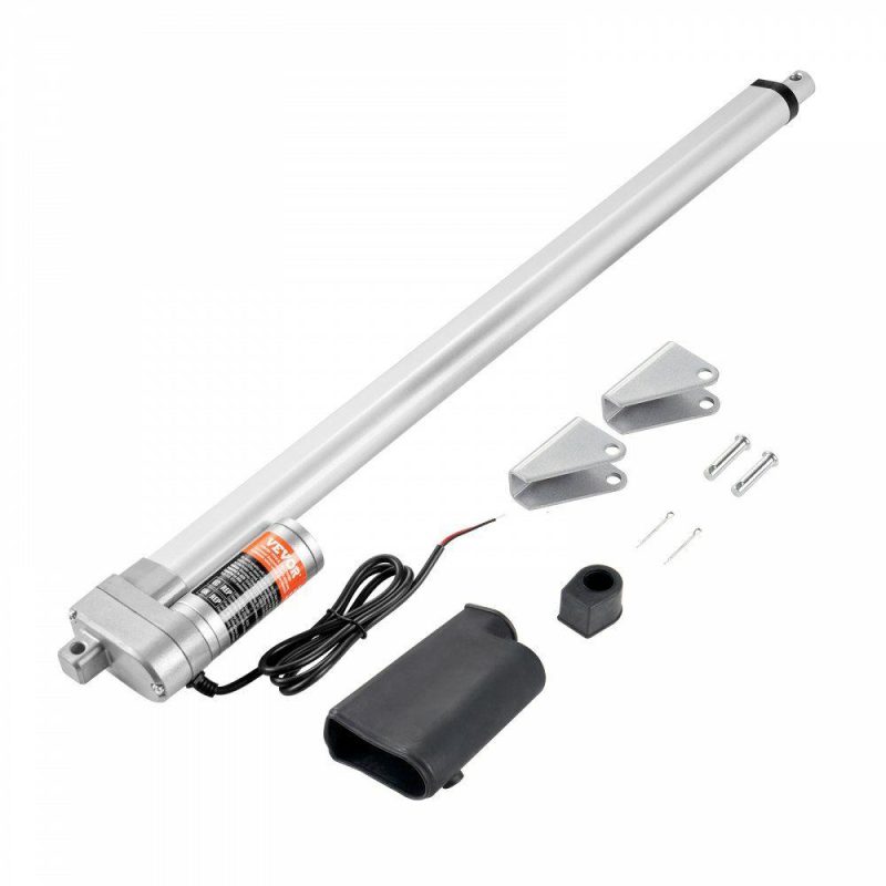 Motion Control | Linear Actuator 12V, 20 Inch Waterproof IP65 Linear Actuator, 660lbs/3000N 0.19″/s Linear Motion Actuator with Mounting Bracket for Outdoor Use Hardware Motion Control