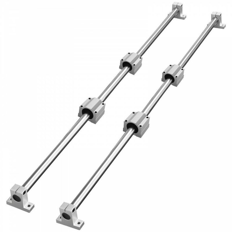 Motion Control | Linear Guide Rail Set, SFC16 1000mm, 2 PCS 39.4 in/1000 mm SFC16 Guide Rails 4 PCS SC16 Slide Blocks 4 PCS Rail Supports, Linear Rails and Bearings Kit for Automated Machines CNC DIY Project Hardware Motion Control