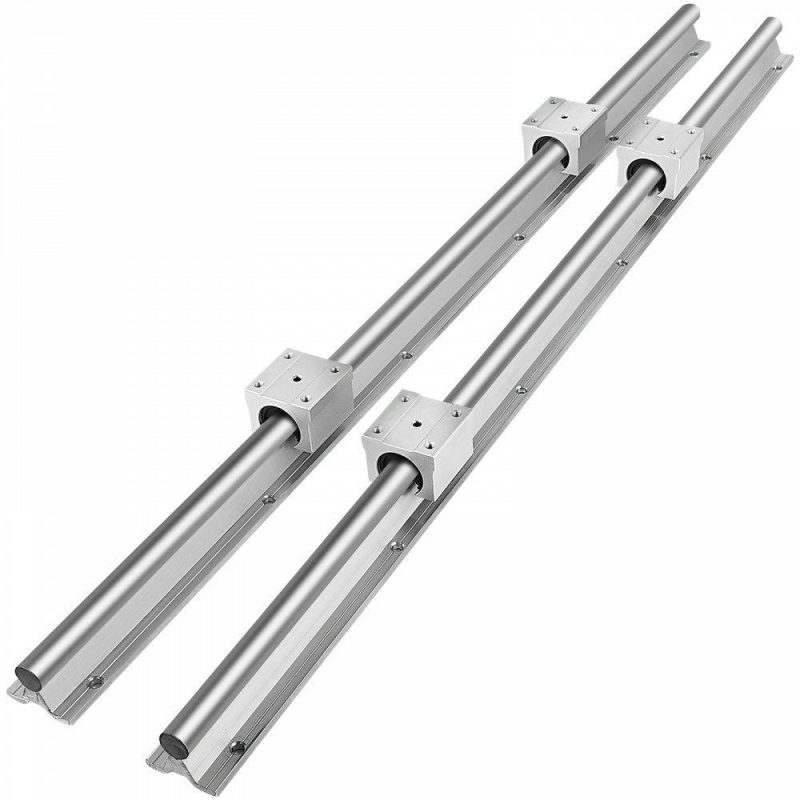 Motion Control | Linear Rail 2 Set SBR 25-1200mm 2 Linear Rail Guide and 4SBR25UU Bearing Block Fully Supported Shaft Rod Hardware Motion Control