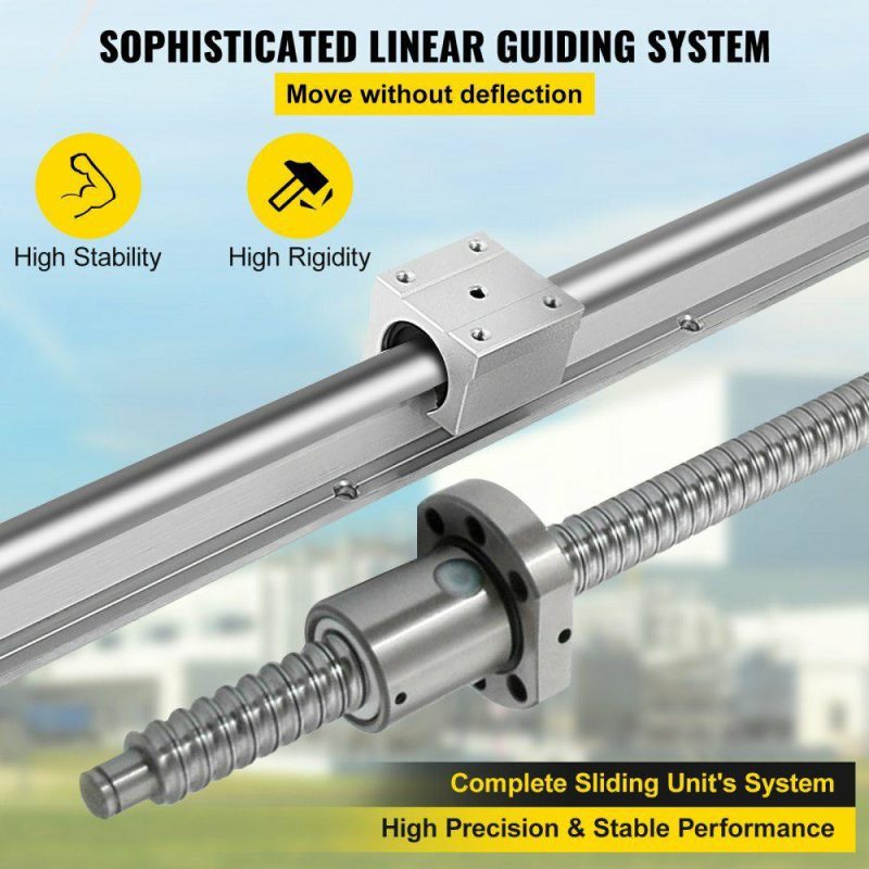 Motion Control | Linear Rail, Ballscrew x 3, RM1605-350mm 650mm 1050mm x 2 Linear Rail Support, 12 CNC Kit Linear Shaft Optical Axis Hardware Motion Control