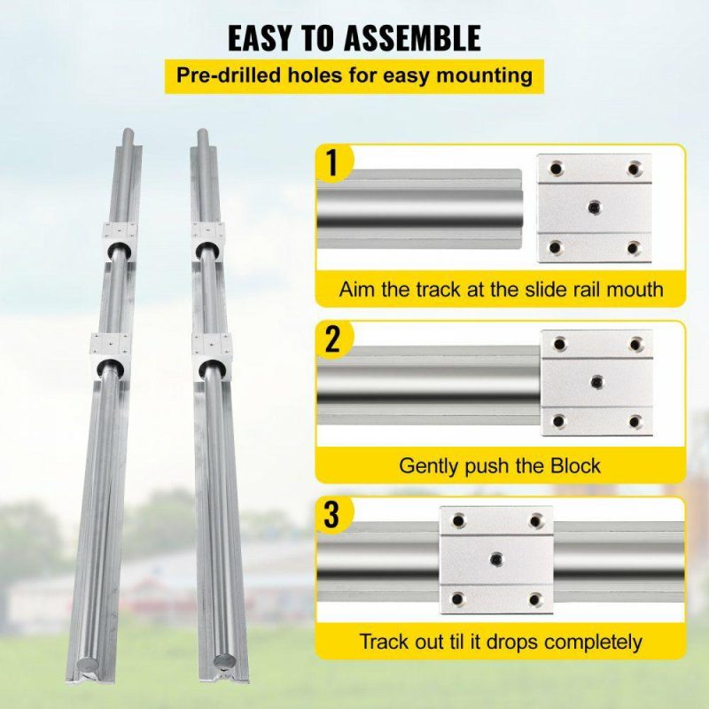 Motion Control | Linear Rail, Ballscrew x 3, RM1605-350mm 650mm 1050mm x 2 Linear Rail Support, 12 CNC Kit Linear Shaft Optical Axis Hardware Motion Control