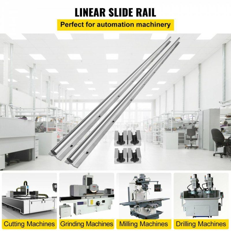 Motion Control | Linear Rail SBR20-1500mm 2 Linear Slide Guide with 4 SBR20UU Bearing Block Hardware Motion Control