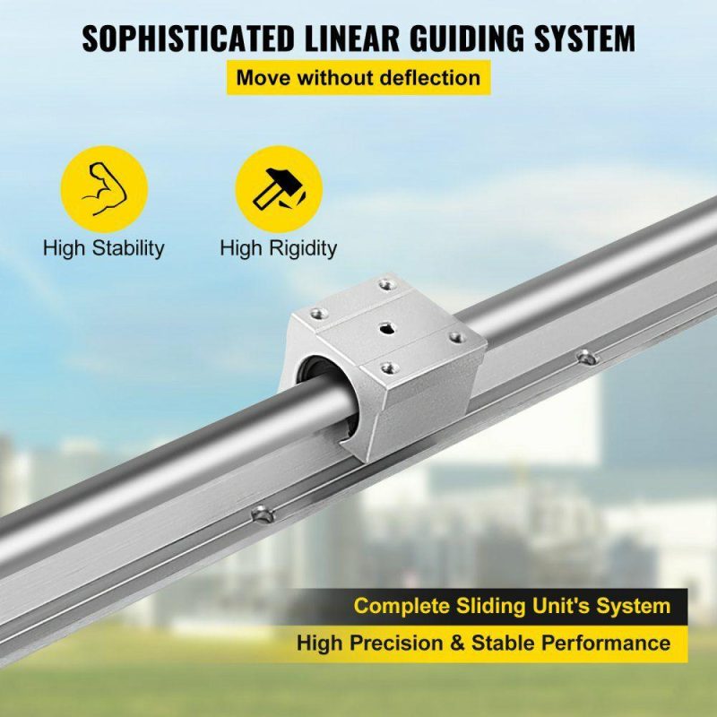 Motion Control | Linear Rail SBR20-1500mm 2 Linear Slide Guide with 4 SBR20UU Bearing Block Hardware Motion Control