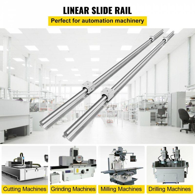 Motion Control | Linear Rail SBR20-1800mm 2 Linear Slide Guide with 4 SBR20UU Bearing Block Hardware Motion Control