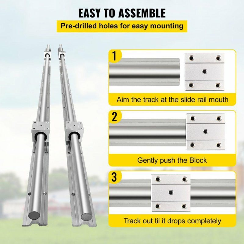 Motion Control | Linear Rail SBR20-1800mm 2 Linear Slide Guide with 4 SBR20UU Bearing Block Hardware Motion Control