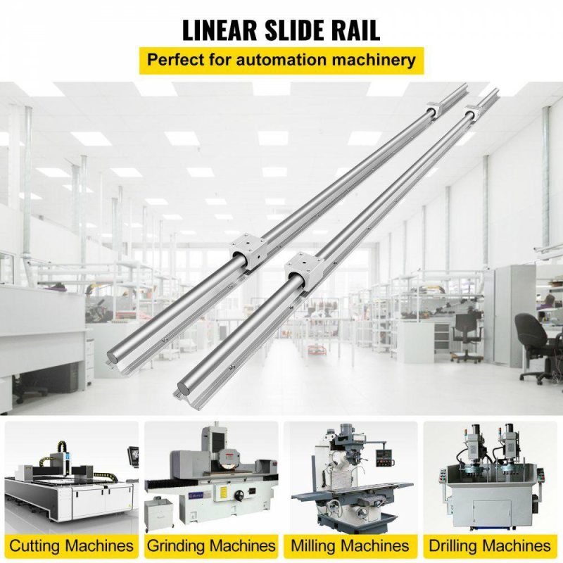 Motion Control | Sbr20-2200mm 2x Linear Rail Set 4x Bearing Block 20mm Grinding Shaft Rod Hardware Motion Control