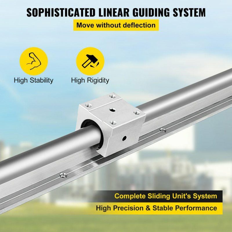 Motion Control | Sbr20-2200mm 2x Linear Rail Set 4x Bearing Block 20mm Grinding Shaft Rod Hardware Motion Control