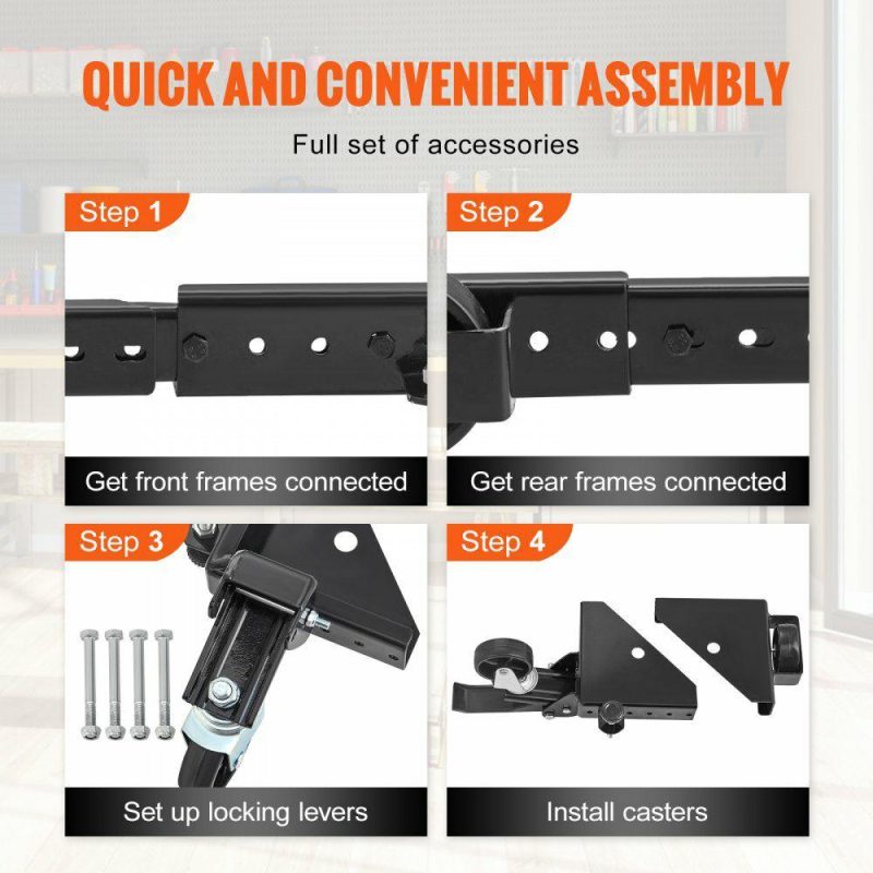 Power Tool Parts & Accessories | Mobile Base, 500 lbs Weight Capacity, Adjustable from 12″ x 12″ to 36″ x 36″, Heavy Duty Universal Mobile Base Stand with Swivel Wheels, for Woodworking Equipment, Bandsaw, Power Tools, Machines Power Tool Parts & Accessories Power Tool Parts & Accessories