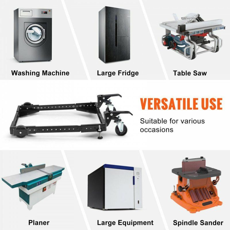 Power Tool Parts & Accessories | Mobile Base, 500 lbs Weight Capacity, Adjustable from 12″ x 12″ to 36″ x 36″, Heavy Duty Universal Mobile Base Stand with Swivel Wheels, for Woodworking Equipment, Bandsaw, Power Tools, Machines Power Tool Parts & Accessories Power Tool Parts & Accessories