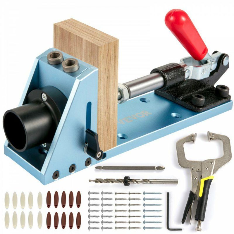 Power Tool Parts & Accessories | Pocket Hole Jig Kit, Professional and Upgraded Aluminum, Adjustable & Easy to Use Joinery Woodworking System, Wood Guides Joint Angle Tool with Clamping Pliers Screw for DIY Carpentry Projects Power Tool Parts & Accessories Power Tool Parts & Accessories